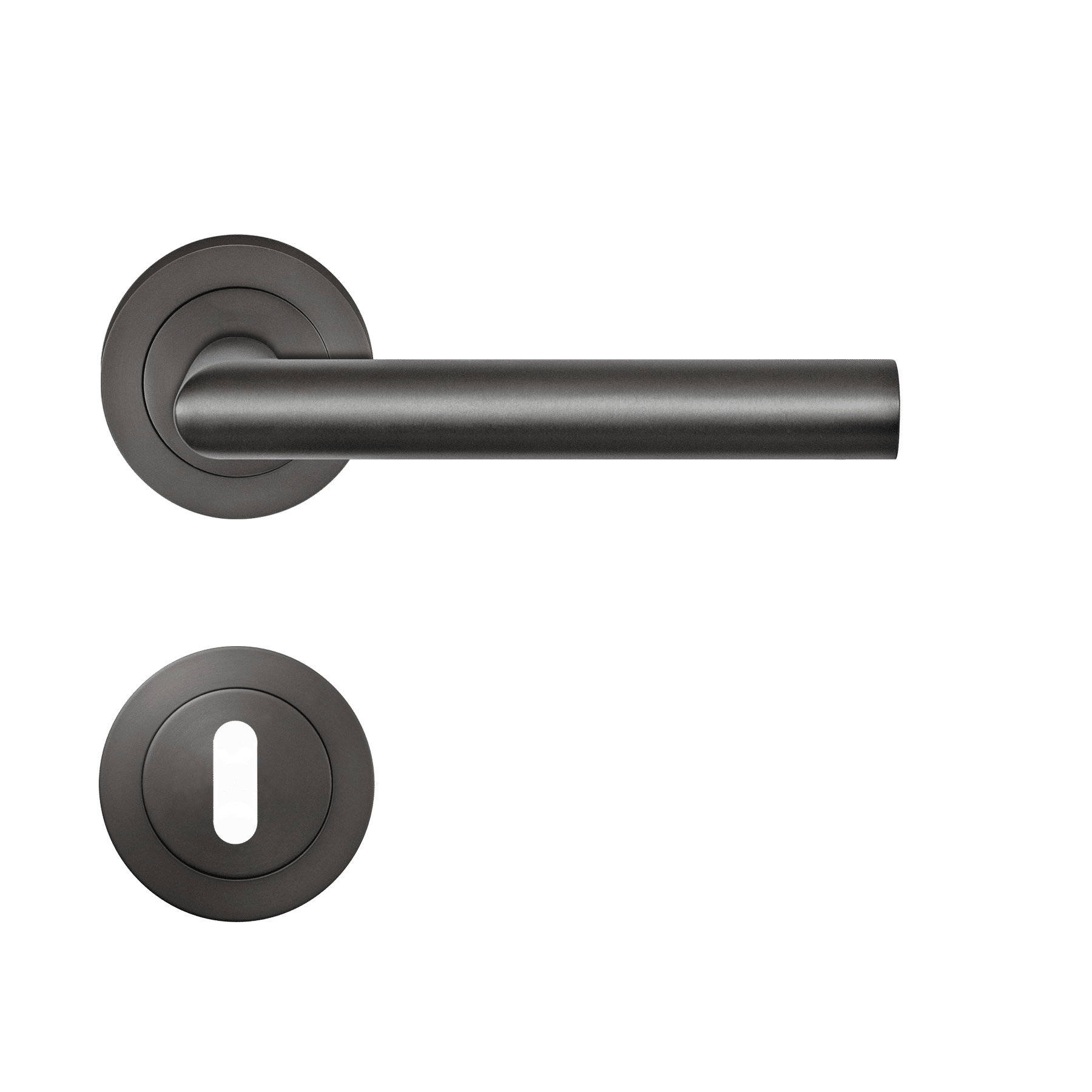 Rhodos Titan - Door Handle made of Stainless Steel, Graphite Color